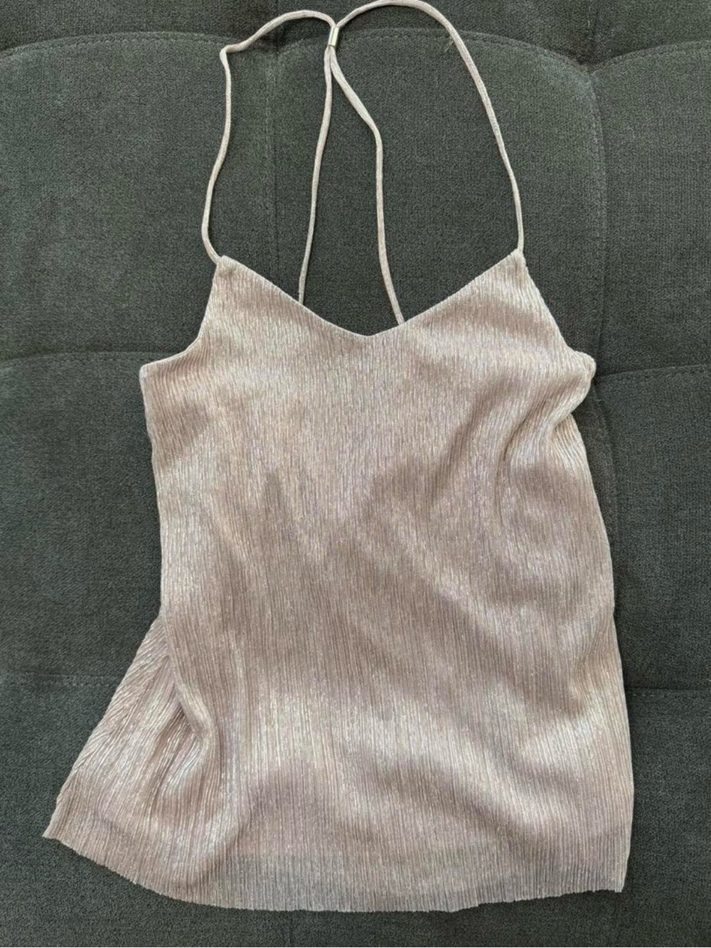 Express Shimmery Light pink V-Neck Camisole